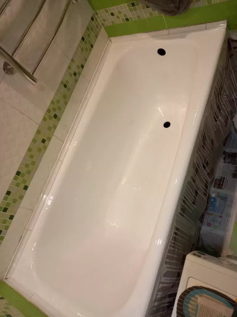 Процесс реставрации ванны